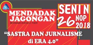 Sastra dan Jurnalisme di Era 4.0 Jagongan Sastra dan Jurnalisme di Era 4.0